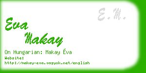eva makay business card