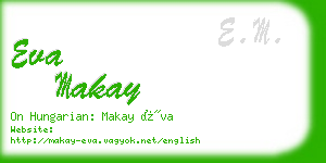 eva makay business card